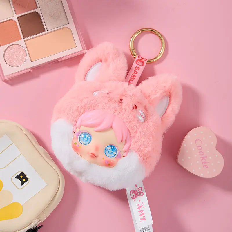 Aimi Amy Kawaii Plush Blind Box Cute Stuffed Animal Makeup Mirror Mystery Box Surprise Gift for Girls Random Single Box