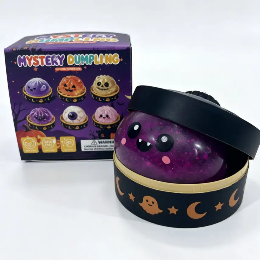 Halloween Ghost Dumpling Glitter Squeeze Toy Set, Spooky Stress Relief Squishy Fidget Toys, Portable Hand Decompression Toy, Halloween Party Favors Trick Treat Bag Fillers Holiday Gifts