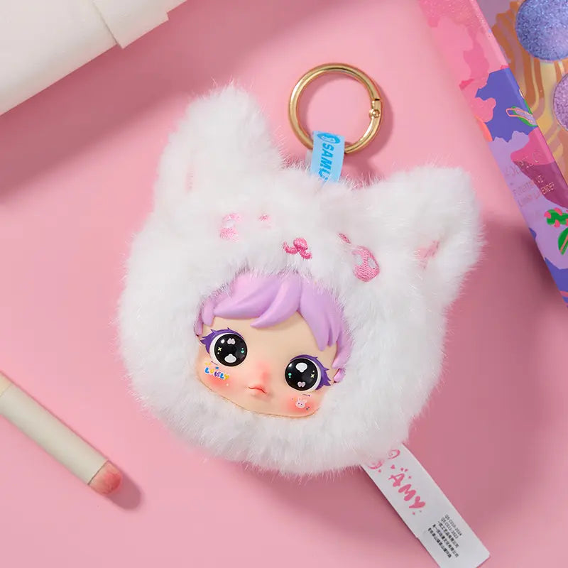 Aimi Amy Kawaii Plush Blind Box Cute Stuffed Animal Makeup Mirror Mystery Box Surprise Gift for Girls Random Single Box