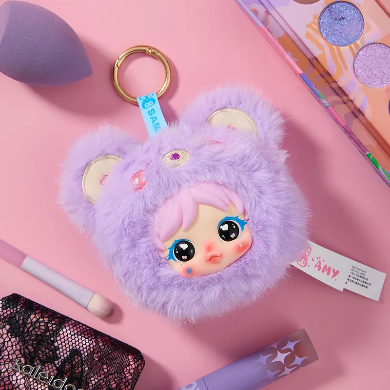 Aimi Amy Kawaii Plush Blind Box Cute Stuffed Animal Makeup Mirror Mystery Box Surprise Gift for Girls Random Single Box