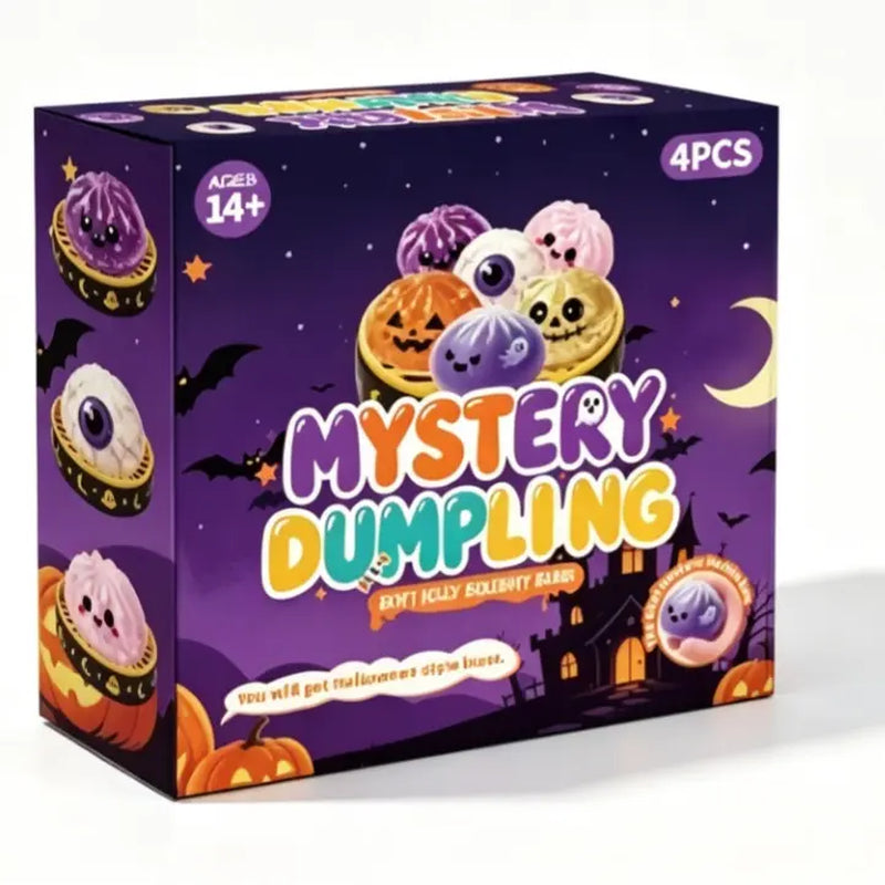 Halloween Ghost Dumpling Glitter Squeeze Toy Set, Spooky Stress Relief Squishy Fidget Toys, Portable Hand Decompression Toy, Halloween Party Favors Trick Treat Bag Fillers Holiday Gifts